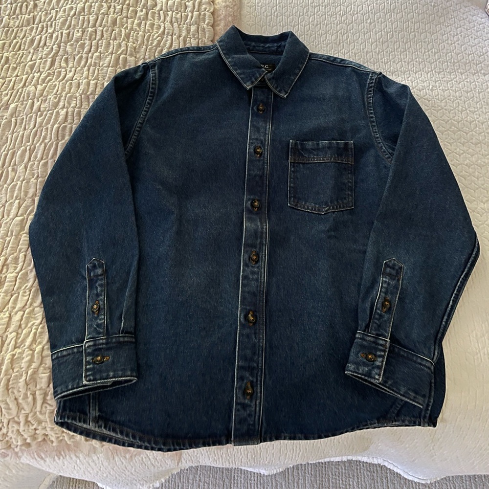 APC Men’s Denim Button Down Shirt Medium